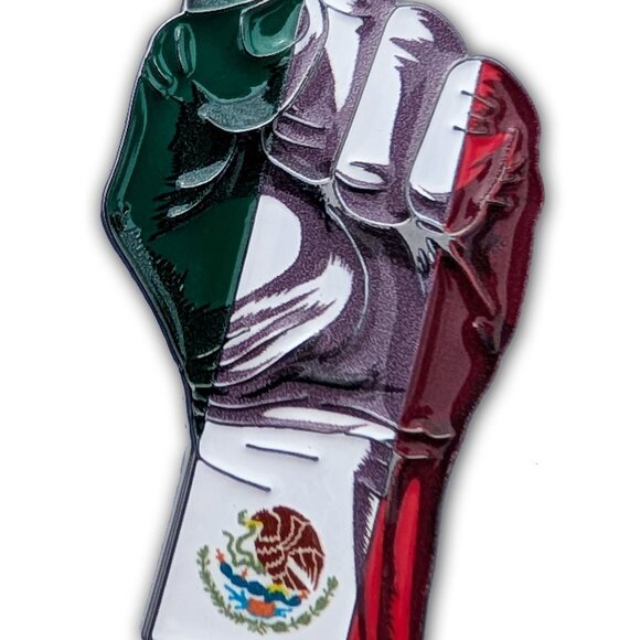 Fist Mexico Pin for Caps Clothing Enamel Badge Mexican Flag Pin Mexico Arm Pin - Picture 3 of 6